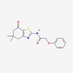 molecular formula C17H18N2O3S B2915026 N-(5,5-dimethyl-7-oxo-4,5,6,7-tetrahydro-1,3-benzothiazol-2-yl)-2-phenoxyacetamide CAS No. 476285-17-3