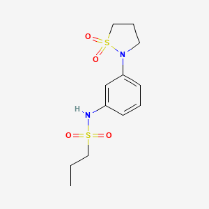 B2915042 N-(3-(1,1-dioxidoisothiazolidin-2-yl)phenyl)propane-1-sulfonamide CAS No. 941932-08-7