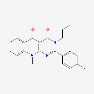 10-methyl-3-propyl-2-(p-tolyl)pyrimido[4,5-b]quinoline-4,5(3H,10H)-dione
