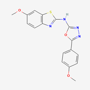 N-(6-methoxy-1,3-benzothiazol-2-yl)-5-(4-methoxyphenyl)-1,3,4-oxadiazol-2-amine