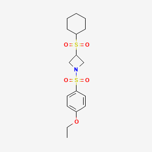 molecular formula C17H25NO5S2 B2915068 3-(cyclohexanesulfonyl)-1-(4-ethoxybenzenesulfonyl)azetidine CAS No. 1795416-54-4