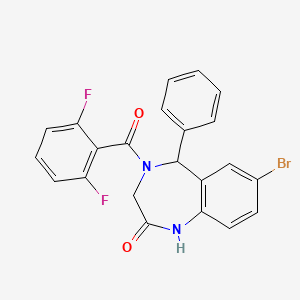 7-bromo-4-(2,6-difluorobenzoyl)-5-phenyl-1,3,4,5-tetrahydro-2H-1,4-benzodiazepin-2-one