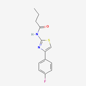 molecular formula C13H13FN2OS B2915079 N-[4-(4-fluorophenyl)-1,3-thiazol-2-yl]butanamide CAS No. 308298-79-5