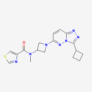 molecular formula C17H19N7OS B2915133 N-(1-{3-cyclobutyl-[1,2,4]triazolo[4,3-b]pyridazin-6-yl}azetidin-3-yl)-N-methyl-1,3-thiazole-4-carboxamide CAS No. 2198571-02-5