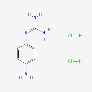 molecular formula C7H12Cl2N4 B2915136 N-(4-Aminophenyl)guanidine dihydrochloride CAS No. 951323-36-7