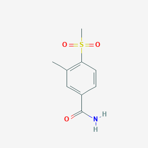 molecular formula C9H11NO3S B2915157 3-Methyl-4-(methylsulfonyl)benzamide CAS No. 1820741-14-7