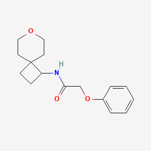 molecular formula C16H21NO3 B2915165 N-{7-oxaspiro[3.5]nonan-1-yl}-2-phenoxyacetamide CAS No. 2320222-17-9