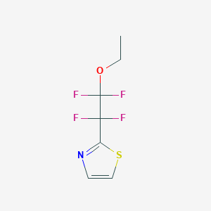molecular formula C7H7F4NOS B2915173 2-(2-Ethoxy-1,1,2,2-tetrafluoroethyl)-1,3-thiazole CAS No. 2230806-80-9