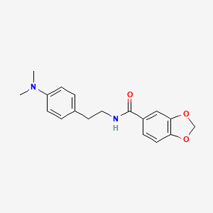 molecular formula C18H20N2O3 B2915189 N-(4-(dimethylamino)phenethyl)benzo[d][1,3]dioxole-5-carboxamide CAS No. 953244-32-1