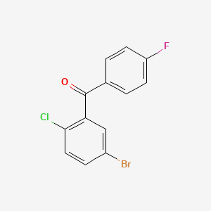 molecular formula C13H7BrClFO B2915216 (5-Bromo-2-chlorophenyl)(4-fluorophenyl)methanone CAS No. 915095-85-1
