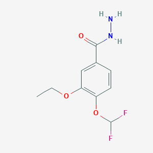 molecular formula C10H12F2N2O3 B2915235 4-(Difluoromethoxy)-3-ethoxybenzohydrazide CAS No. 832740-84-8