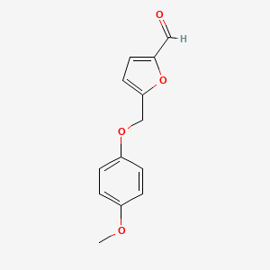 molecular formula C13H12O4 B2915248 5-[(4-Methoxyphenoxy)methyl]-2-furaldehyde CAS No. 438221-74-0