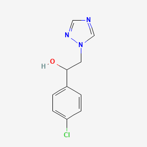 molecular formula C10H10ClN3O B2915261 1-(4-chlorophenyl)-2-(1H-1,2,4-triazol-1-yl)ethan-1-ol CAS No. 62881-59-8