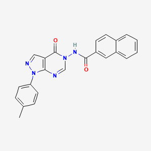 molecular formula C23H17N5O2 B2915308 N-(4-oxo-1-(p-tolyl)-1H-pyrazolo[3,4-d]pyrimidin-5(4H)-yl)-2-naphthamide CAS No. 899737-35-0