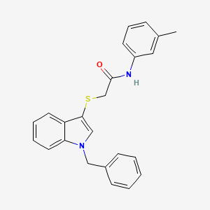 2-((1-benzyl-1H-indol-3-yl)thio)-N-(m-tolyl)acetamide