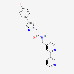 N-([2,3'-bipyridin]-4-ylmethyl)-2-(4-(4-fluorophenyl)-1H-pyrazol-1-yl)acetamide