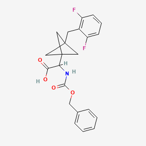 2-[3-[(2,6-Difluorophenyl)methyl]-1-bicyclo[1.1.1]pentanyl]-2-(phenylmethoxycarbonylamino)acetic acid