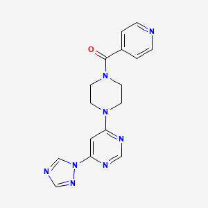 (4-(6-(1H-1,2,4-triazol-1-yl)pyrimidin-4-yl)piperazin-1-yl)(pyridin-4-yl)methanone