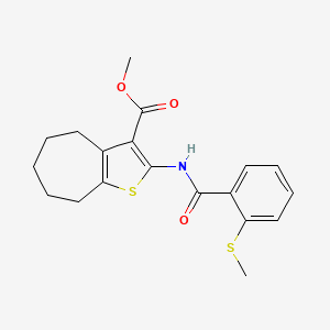 methyl 2-(2-(methylthio)benzamido)-5,6,7,8-tetrahydro-4H-cyclohepta[b]thiophene-3-carboxylate