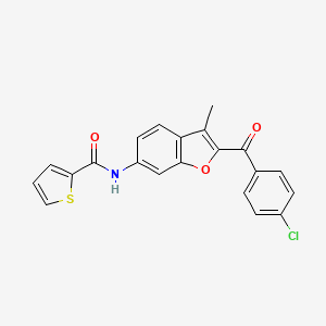 N-[2-(4-chlorobenzoyl)-3-methyl-1-benzofuran-6-yl]thiophene-2-carboxamide