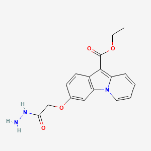 molecular formula C17H17N3O4 B2915355 Ethyl 3-(2-hydrazino-2-oxoethoxy)pyrido[1,2-a]indole-10-carboxylate CAS No. 339020-44-9