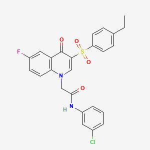 N-(3-chlorophenyl)-2-(3-((4-ethylphenyl)sulfonyl)-6-fluoro-4-oxoquinolin-1(4H)-yl)acetamide
