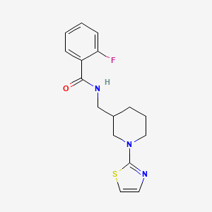 2-fluoro-N-((1-(thiazol-2-yl)piperidin-3-yl)methyl)benzamide