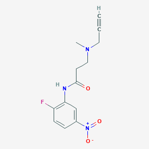 N-(2-Fluoro-5-nitrophenyl)-3-[methyl(prop-2-ynyl)amino]propanamide