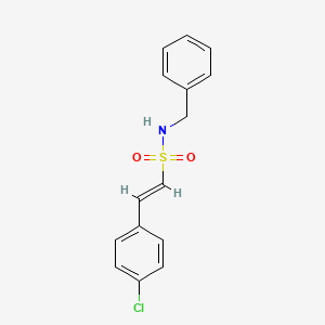 molecular formula C15H14ClNO2S B2915411 (E)-N-benzyl-2-(4-chlorophenyl)ethenesulfonamide CAS No. 339018-51-8