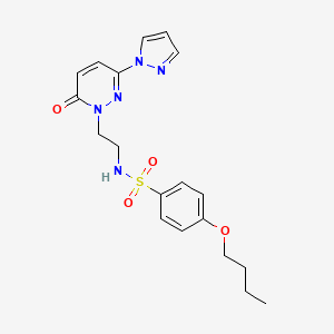 4-butoxy-N-(2-(6-oxo-3-(1H-pyrazol-1-yl)pyridazin-1(6H)-yl)ethyl)benzenesulfonamide