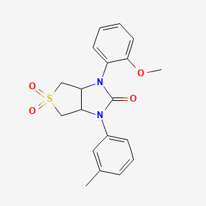 molecular formula C19H20N2O4S B2915420 1-(2-methoxyphenyl)-3-(m-tolyl)tetrahydro-1H-thieno[3,4-d]imidazol-2(3H)-one 5,5-dioxide CAS No. 878428-03-6