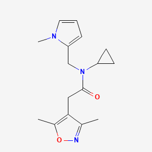 N-cyclopropyl-2-(3,5-dimethylisoxazol-4-yl)-N-((1-methyl-1H-pyrrol-2-yl)methyl)acetamide