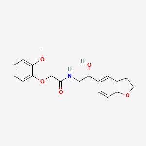 molecular formula C19H21NO5 B2915432 N-[2-(2,3-DIHYDRO-1-BENZOFURAN-5-YL)-2-HYDROXYETHYL]-2-(2-METHOXYPHENOXY)ACETAMIDE CAS No. 1421457-04-6