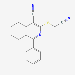 3-[(Cyanomethyl)sulfanyl]-1-phenyl-5,6,7,8-tetrahydro-4-isoquinolinecarbonitrile