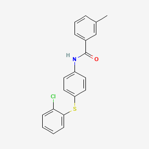 molecular formula C20H16ClNOS B2915440 N-{4-[(2-chlorophenyl)sulfanyl]phenyl}-3-methylbenzenecarboxamide CAS No. 251096-72-7