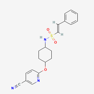 (E)-N-((1r,4r)-4-((5-cyanopyridin-2-yl)oxy)cyclohexyl)-2-phenylethenesulfonamide