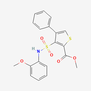 molecular formula C19H17NO5S2 B2915445 Methyl 3-[(2-methoxyphenyl)sulfamoyl]-4-phenylthiophene-2-carboxylate CAS No. 899965-90-3
