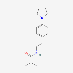 molecular formula C16H24N2O B2915493 N-(4-(pyrrolidin-1-yl)phenethyl)isobutyramide CAS No. 952993-23-6