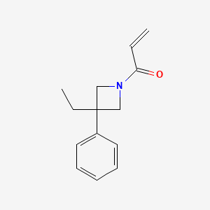 molecular formula C14H17NO B2915512 1-(3-Ethyl-3-phenylazetidin-1-yl)prop-2-en-1-one CAS No. 2224288-08-6