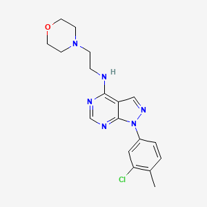 1-(3-chloro-4-methylphenyl)-N-[2-(morpholin-4-yl)ethyl]-1H-pyrazolo[3,4-d]pyrimidin-4-amine