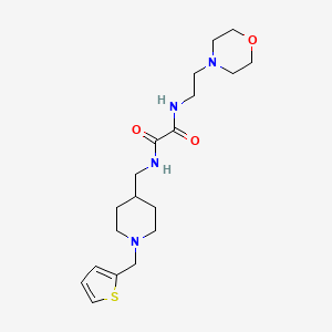 molecular formula C19H30N4O3S B2915522 N1-(2-morpholinoethyl)-N2-((1-(thiophen-2-ylmethyl)piperidin-4-yl)methyl)oxalamide CAS No. 952981-36-1