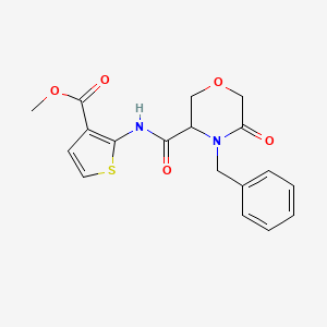 Methyl 2-(4-benzyl-5-oxomorpholine-3-carboxamido)thiophene-3-carboxylate