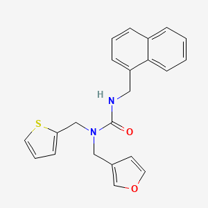 1-(Furan-3-ylmethyl)-3-(naphthalen-1-ylmethyl)-1-(thiophen-2-ylmethyl)urea