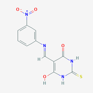 5-(((3-nitrophenyl)amino)methylene)-2-thioxodihydropyrimidine-4,6(1H,5H)-dione