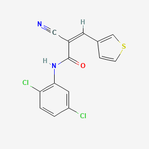 (Z)-2-Cyano-N-(2,5-dichlorophenyl)-3-thiophen-3-ylprop-2-enamide