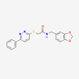 N-(1,3-benzodioxol-5-ylmethyl)-2-(6-phenylpyridazin-3-yl)sulfanylacetamide