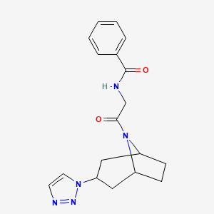 N-{2-oxo-2-[3-(1H-1,2,3-triazol-1-yl)-8-azabicyclo[3.2.1]octan-8-yl]ethyl}benzamide