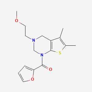 Furan-2-yl-[3-(2-methoxyethyl)-5,6-dimethyl-2,4-dihydrothieno[2,3-d]pyrimidin-1-yl]methanone
