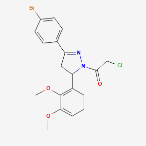 1-[5-(4-Bromophenyl)-3-(2,3-dimethoxyphenyl)-3,4-dihydropyrazol-2-yl]-2-chloroethanone