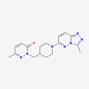 6-Methyl-2-[(1-{3-methyl-[1,2,4]triazolo[4,3-b]pyridazin-6-yl}piperidin-4-yl)methyl]-2,3-dihydropyridazin-3-one